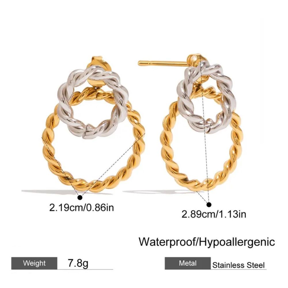 Daily wear Twisted Ring Earrings