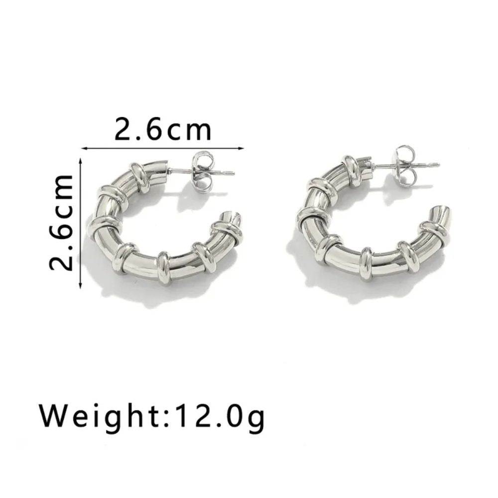 Classic Ribbed Huggie Earrings