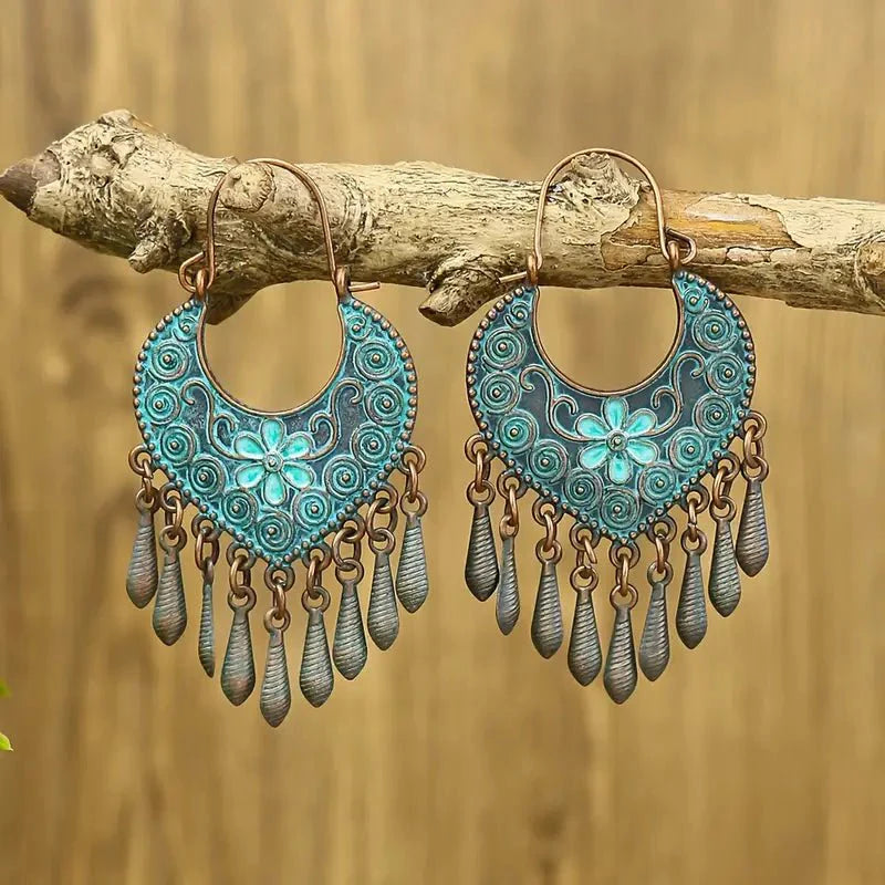 Image of an earring - Premium Boho - flower danglers by Zuzus Trove
