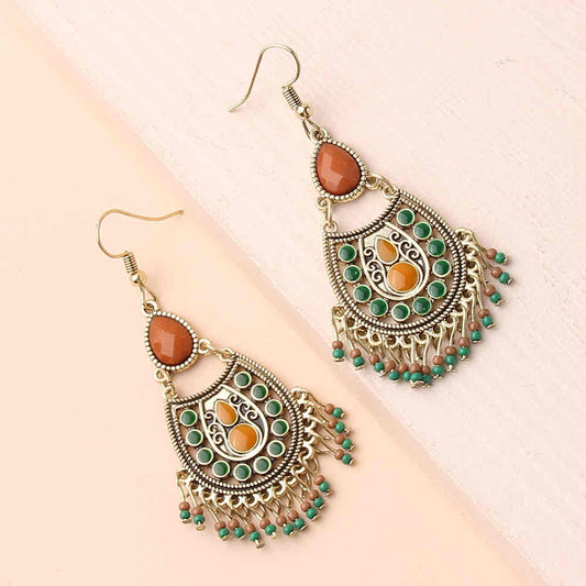 Image of an earring - Premium Ethnic - Drop Earring - Long Earring by Zuzus Trove