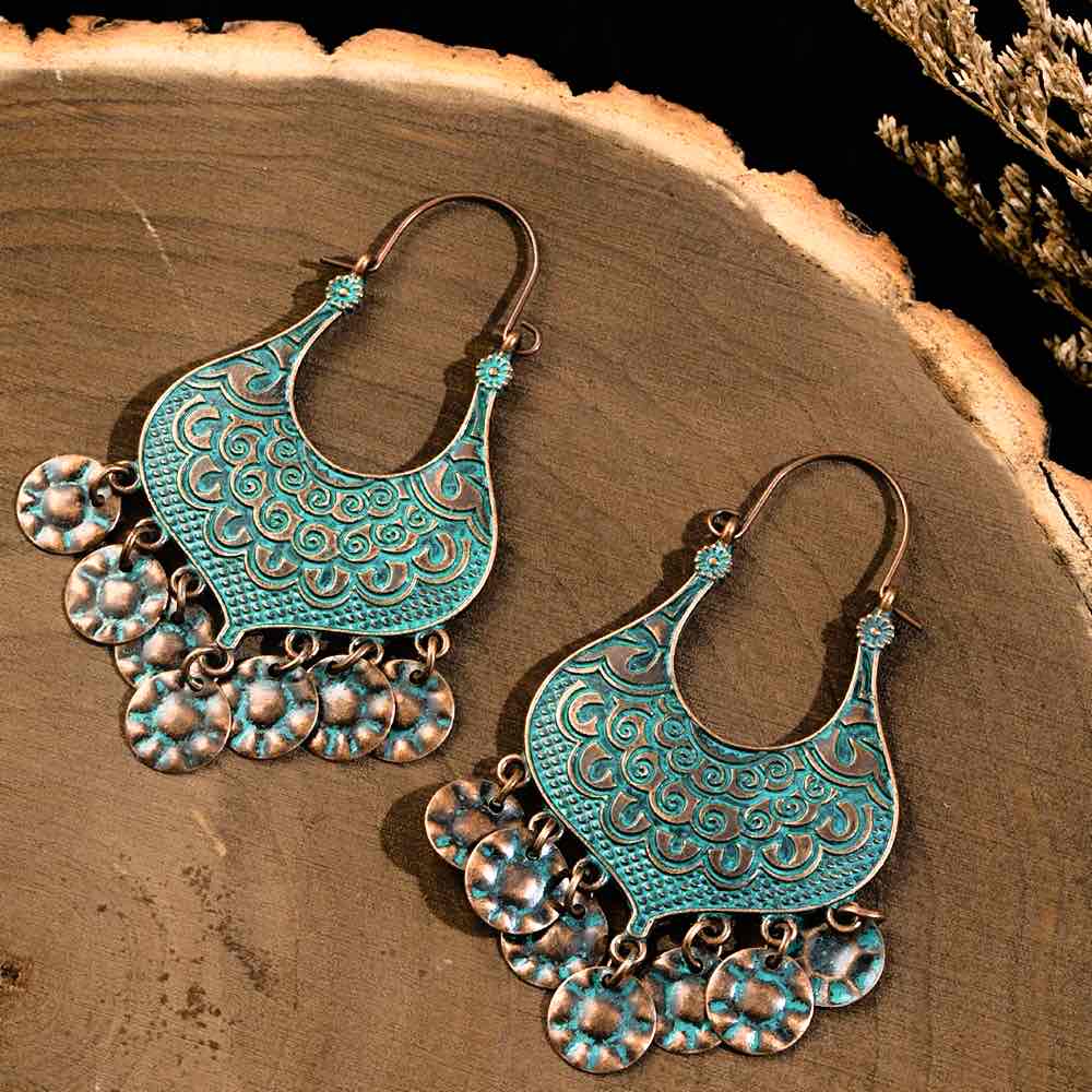 Image of an earring - Premium - Flower Dangle Boho Earrings by Zuzus Trove