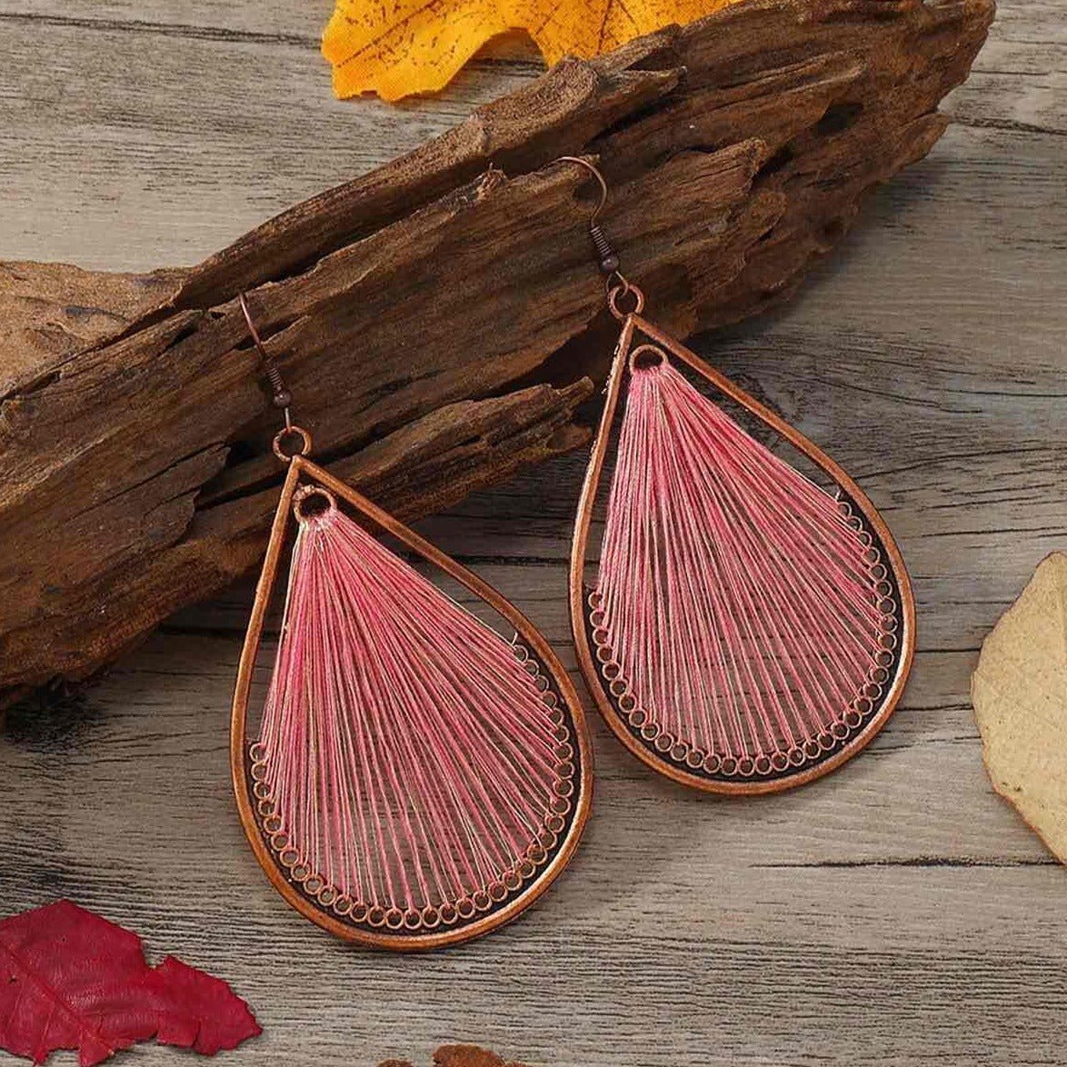 Image of an earring - Premium Handworked | Thread Drop Earrings by Zuzus Trove