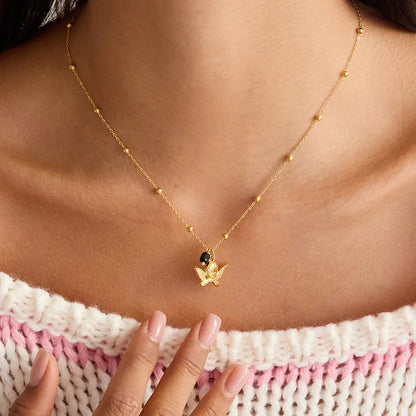 Gold Plated Chain With Angel Pendent