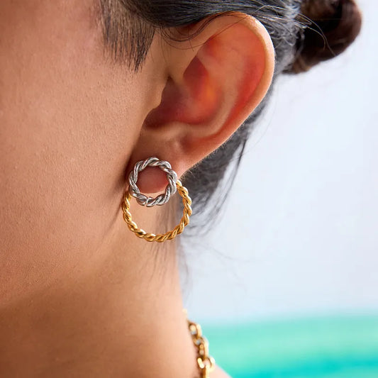 Daily wear Twisted Ring Earrings