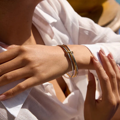 Three Rings Linked Bracelet