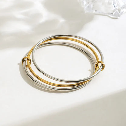 Three Rings Linked Bracelet