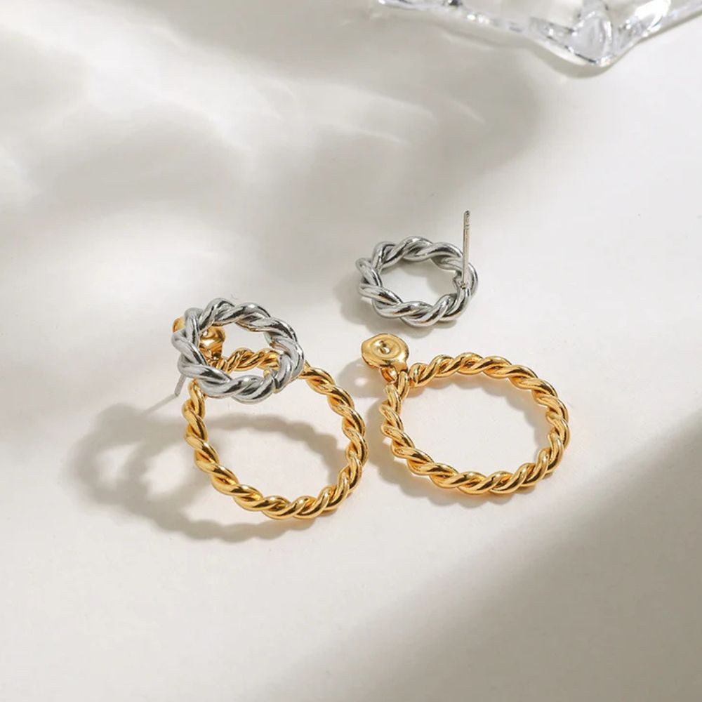 Daily wear Twisted Ring Earrings