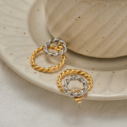 Daily wear Twisted Ring Earrings