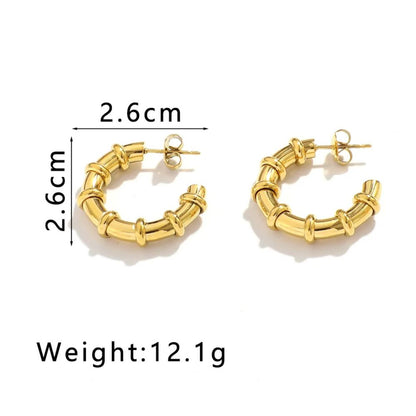 Classic Ribbed Huggie Earrings