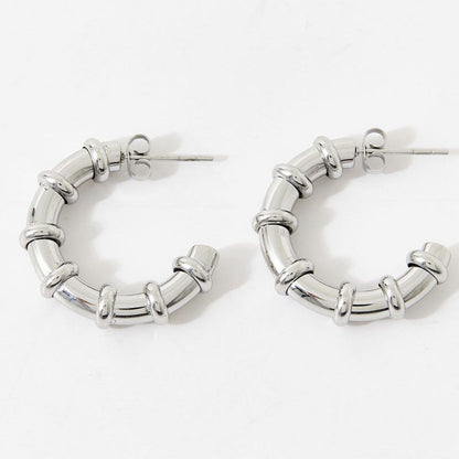 Classic Ribbed Huggie Earrings