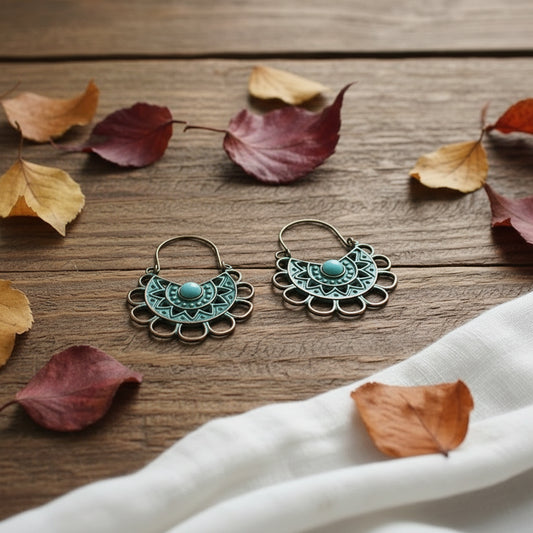 Image of an earring - Luxury - Vintage Turquoise Charm Earrings by Zuzus Trove