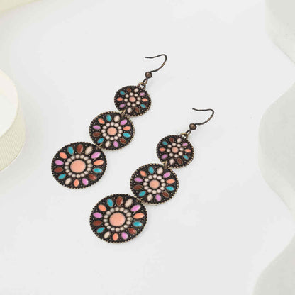 Image of an earring - Premium | Baby Pink - Oxidised Drop Earrings by Zuzus Trove