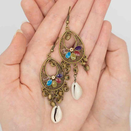 Image of an earring - Premium | Beach Wear - Hanging Shell Earrings by Zuzus Trove