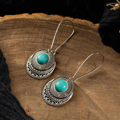 Image of an earring - Statement Ethnic Turquoise Earrings by Zuzus Trove