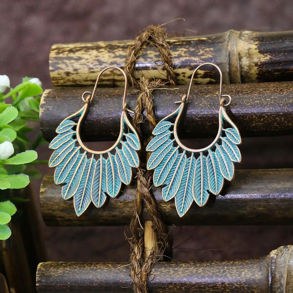 Tribal Teal Harmony Earring Style 6