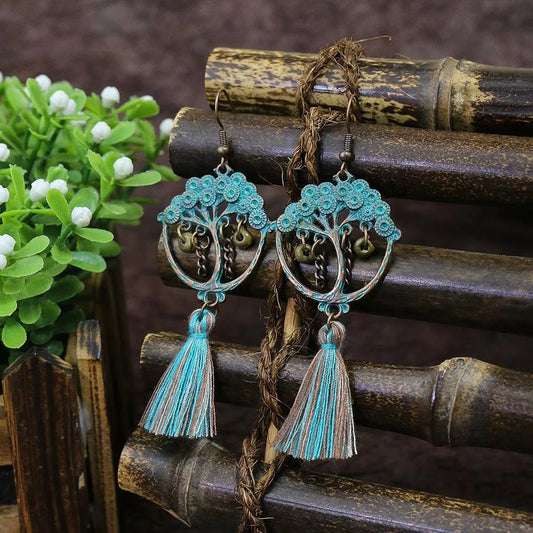 Tribal Teal Harmony Earring Style 4