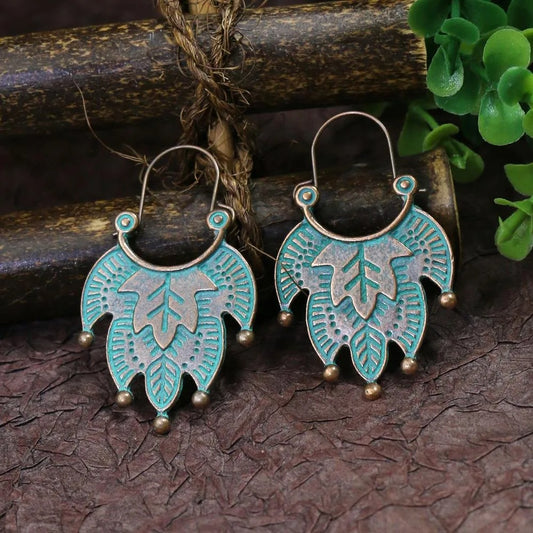 Tribal Teal Harmony Earring Style 3