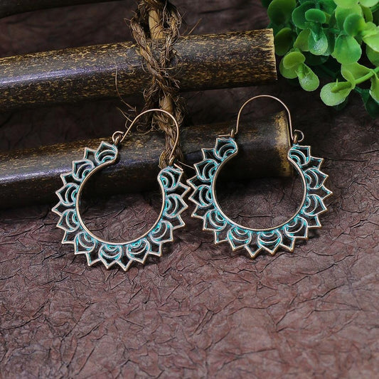 Tribal Teal Harmony Earring Style 2